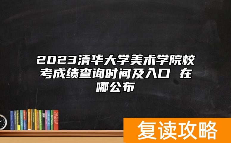2023清华大学美术学院校考成绩查询时间及入口 在哪公布