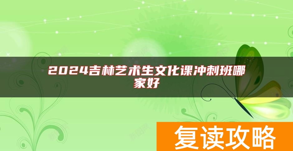 2024吉林艺术生文化课冲刺班哪家好
