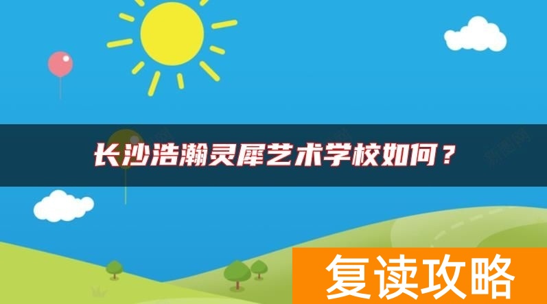 长沙浩瀚灵犀艺术学校如何？