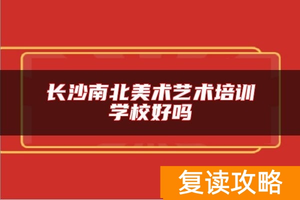 长沙南北美术艺术培训学校好吗
