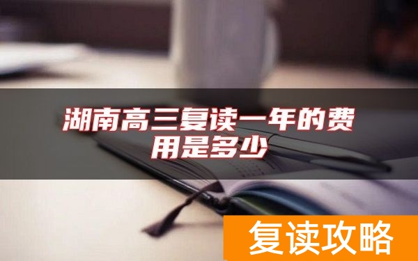 湖南高三复读一年的费用是多少