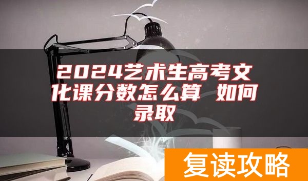 2024艺术生高考文化课分数怎么算 如何录取