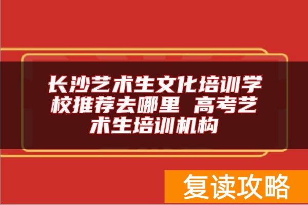 长沙艺术生文化培训学校推荐去哪里 高考艺术生培训机构