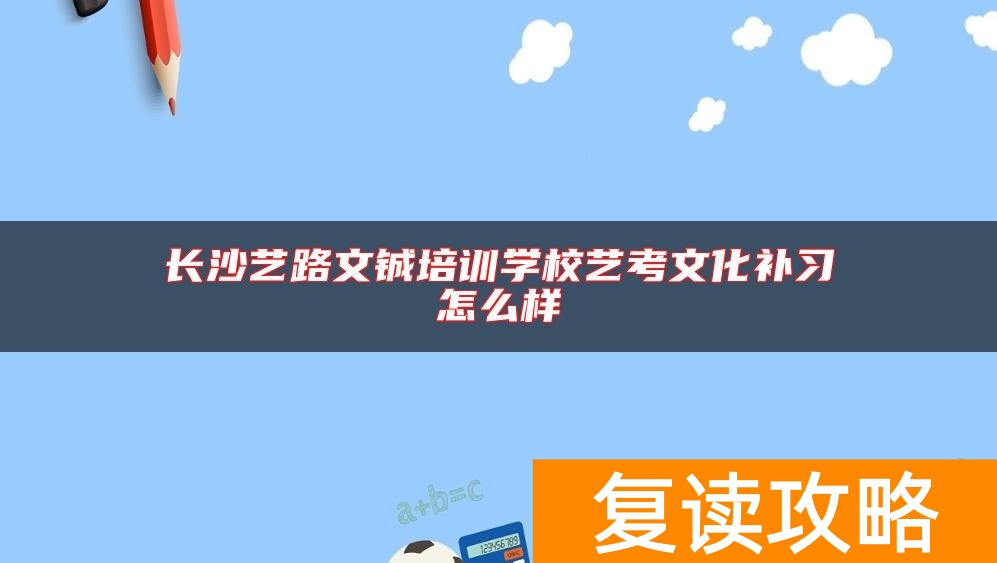 长沙艺路文铖培训学校艺考文化补习怎么样