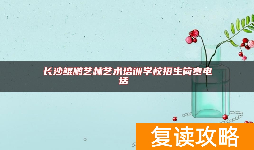 长沙鲲鹏艺林艺术培训学校招生简章电话