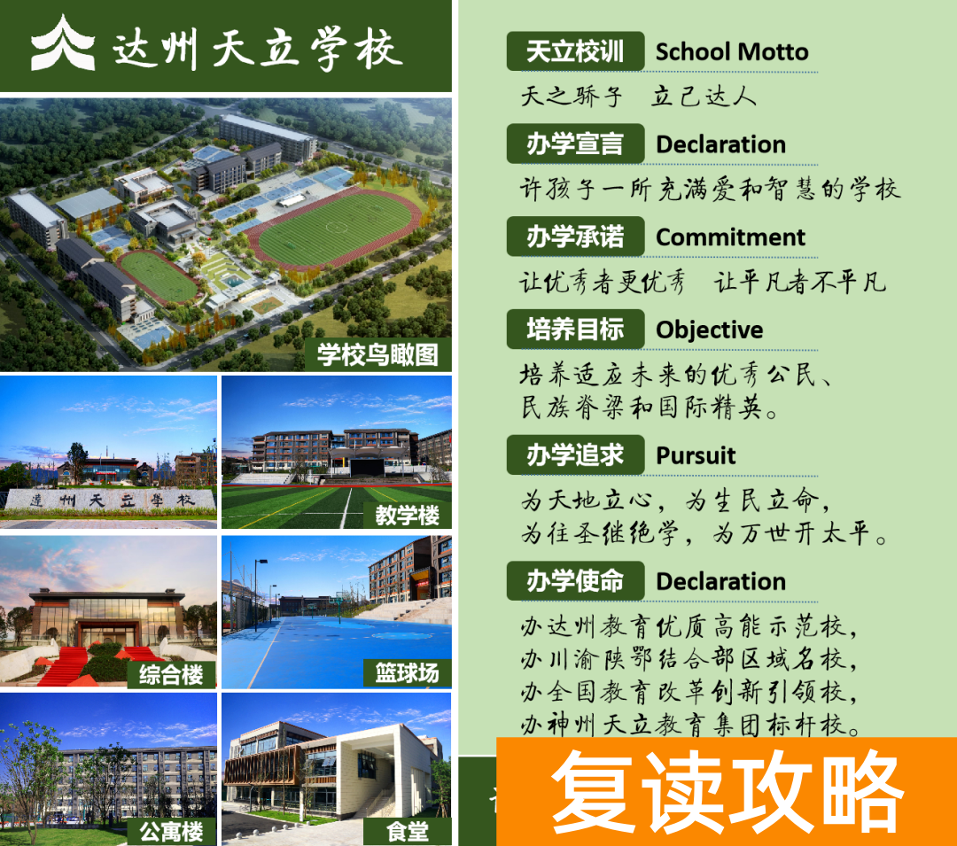 达州中学复读费用（达州市天立学校2020年秋新高一招生简章）