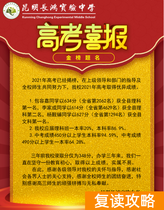 云南复读学校排名哪家好（走进长鸿、成就未来！）