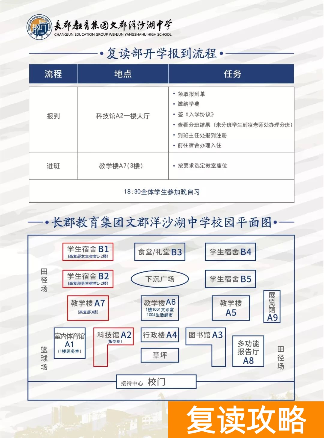 文郡洋沙湖复读学校官网（报到程序与收费）