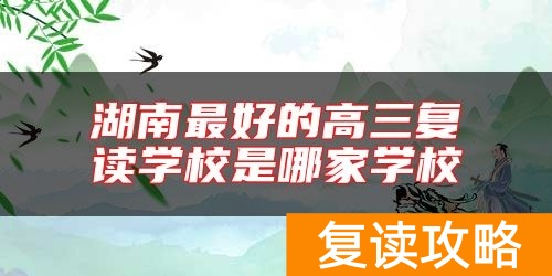 湖南最好的高三复读学校是哪家学校