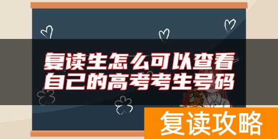 复读生怎么可以查看自己的高考考生号码