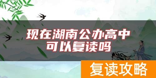 现在湖南公办高中可以复读吗