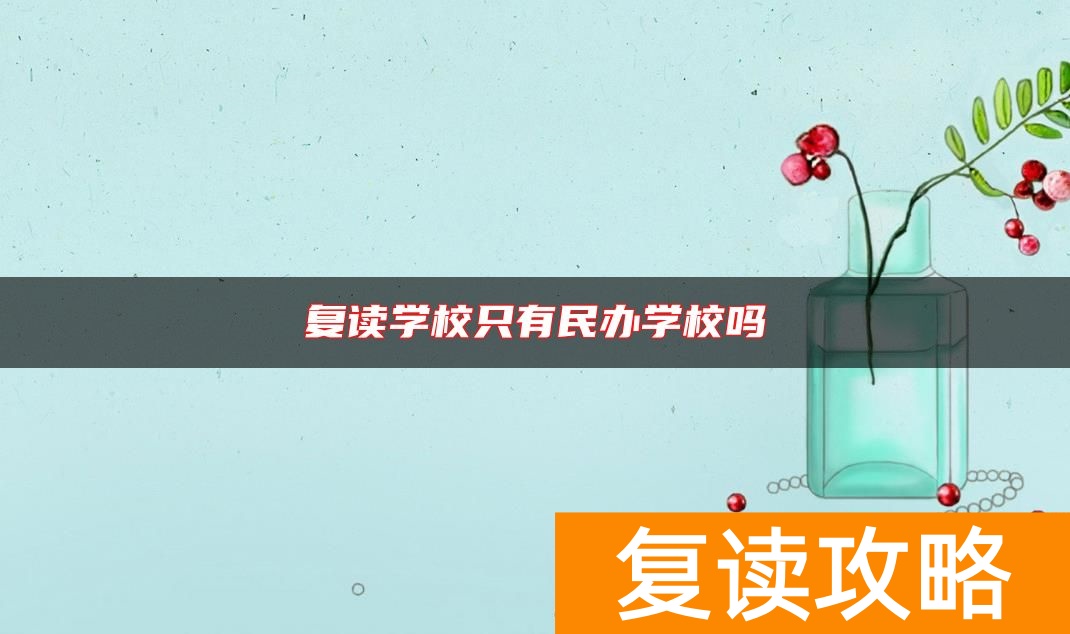 复读学校只有民办学校吗
