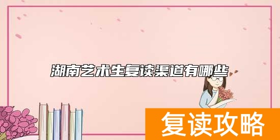 湖南艺术生复读渠道有哪些