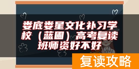 娄底娄星文化补习学校（蓝圃）高考复读班师资好不好
