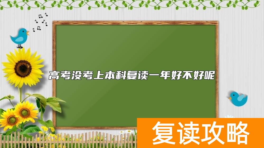 高考没考上本科复读一年好不好呢