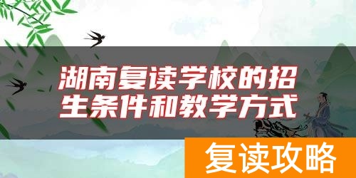 湖南复读学校的招生条件和教学方式