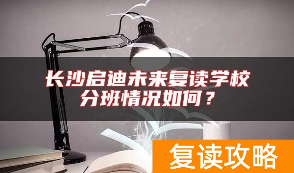 长沙启迪未来复读学校分班情况如何？