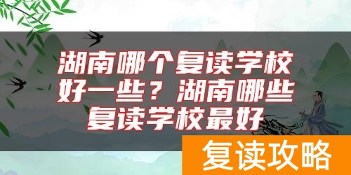 湖南哪个复读学校好一些？湖南哪些复读学校最好