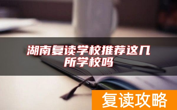 湖南复读学校推荐这几所学校吗