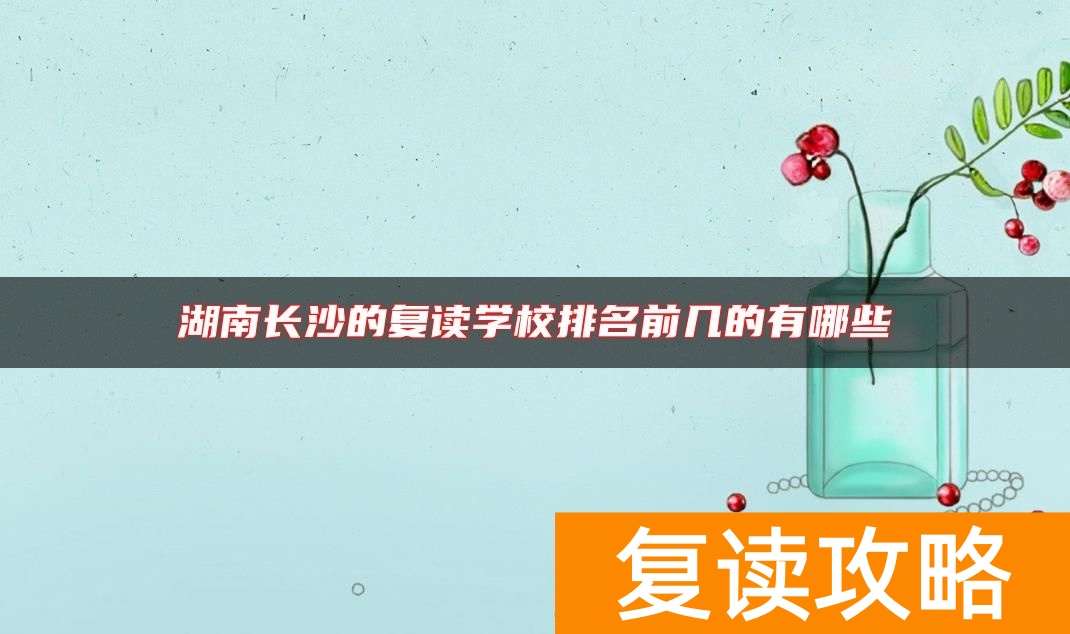 湖南长沙的复读学校排名前几的有哪些
