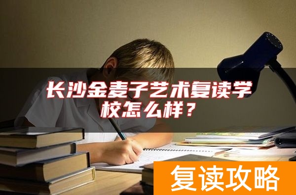 长沙金麦子艺术复读学校怎么样？