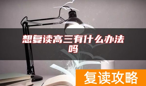 想复读高三有什么办法吗