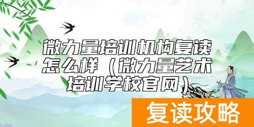 微力量培训机构复读怎么样(微力量艺术培训学校官网)