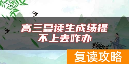 高三复读生成绩提不上去咋办