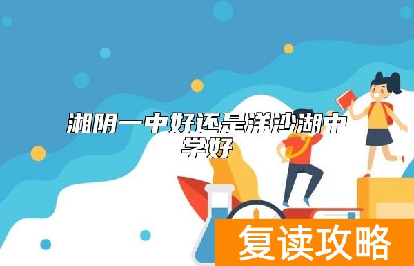 湘阴一中好还是洋沙湖中学好