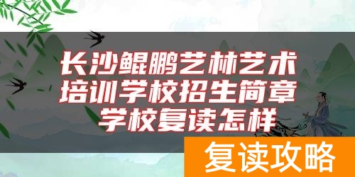 长沙鲲鹏艺林艺术培训学校招生简章 学校复读怎样