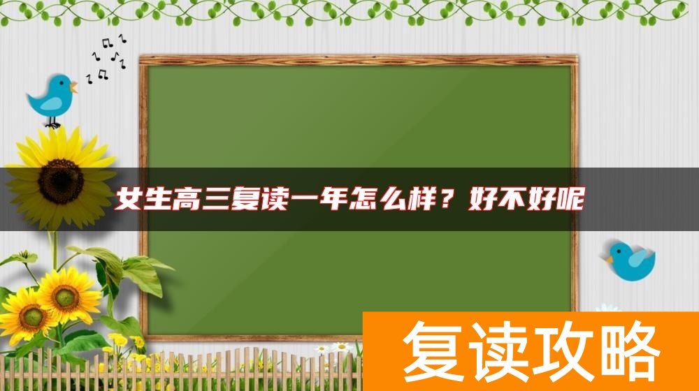 女生高三复读一年怎么样？好不好呢