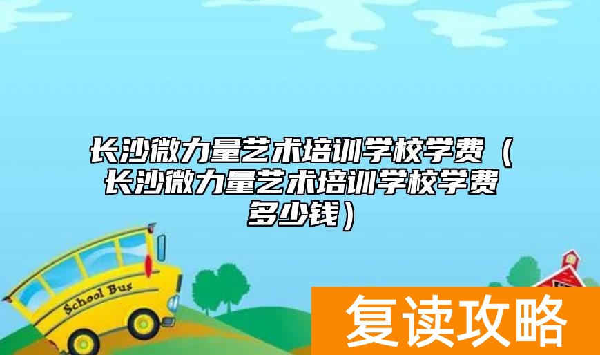 长沙微力量艺术培训学校学费（长沙微力量艺术培训学校学费多少钱）