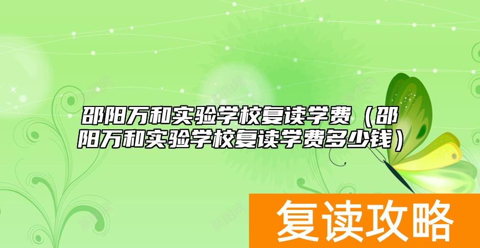 邵阳万和实验学校复读学费(邵阳万和实验学校复读学费多少钱)