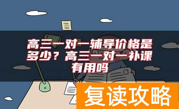 高三一对一辅导价格是多少？高三一对一补课有用吗