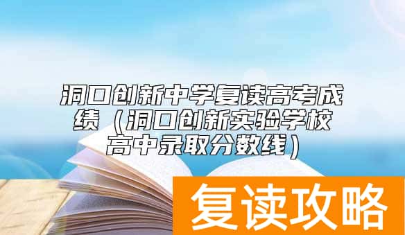 洞口创新中学复读高考成绩(洞口创新实验学校高中录取分数线)