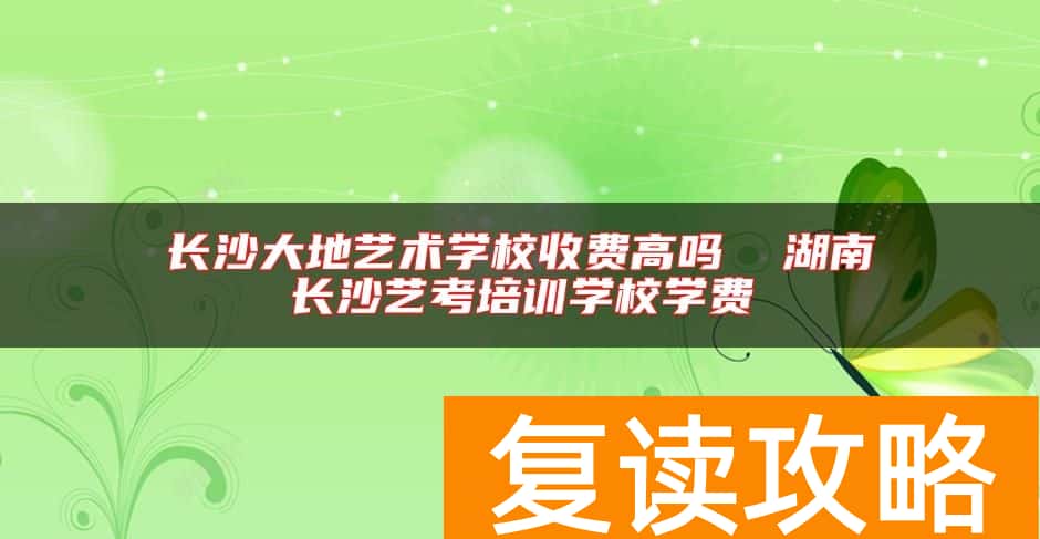 长沙大地艺术学校收费高吗  湖南长沙艺考培训学校学费