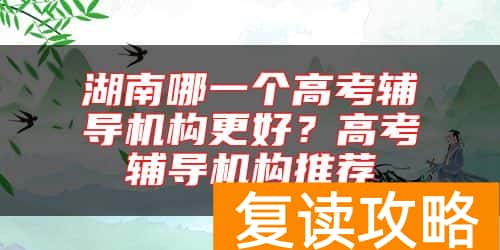 湖南哪一个高考辅导机构更好?高考辅导机构推荐