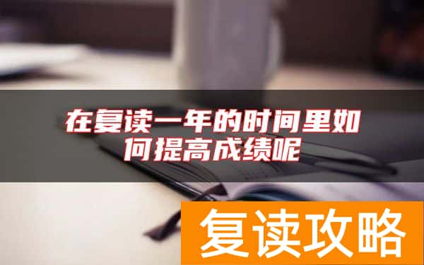 在复读一年的时间里如何提高成绩呢