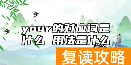 your的对应词是什么 用法是什么