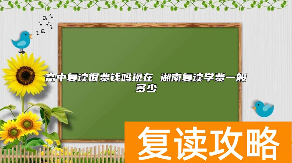 高中复读很费钱吗现在 湖南复读学费一般多少