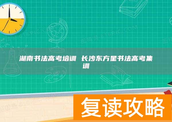 湖南书法高考培训 长沙东方星书法高考集训