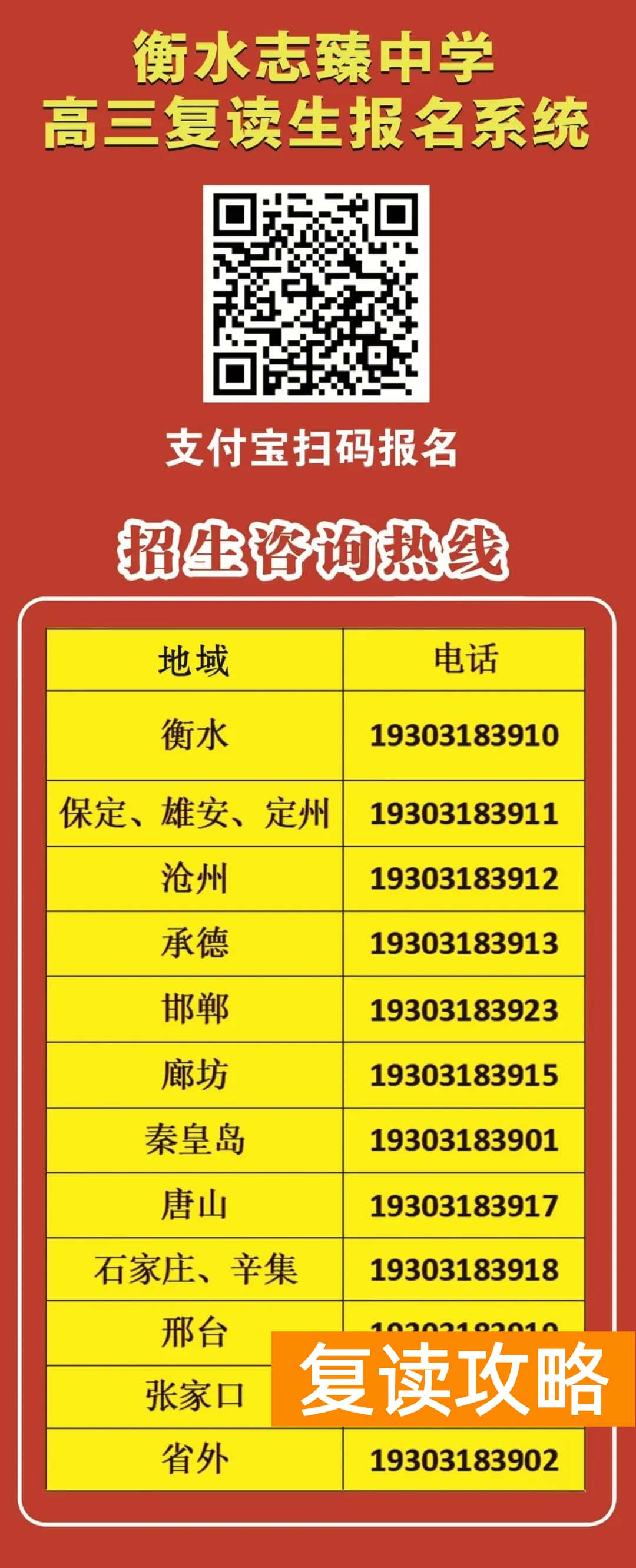 衡水中学高三复读外省（没有地域限制！衡水志臻中学高三复读招生开始啦！）