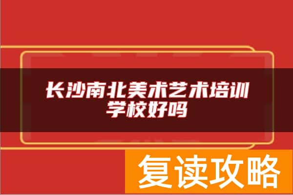 长沙南北美术艺术培训学校好吗