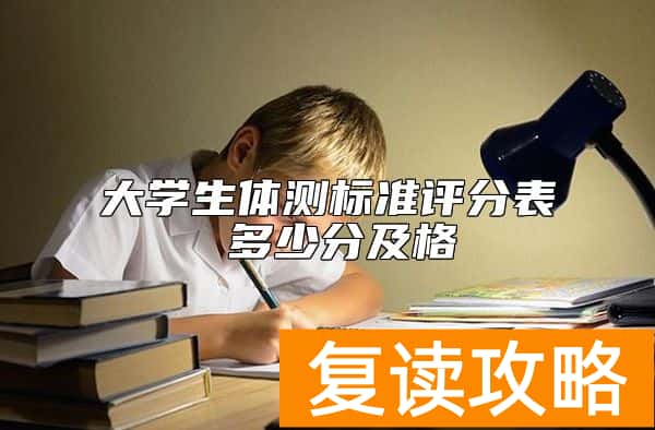 大学生体测标准评分表 多少分及格