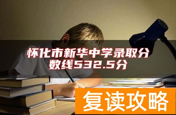 怀化市新华中学录取分数线532.5分