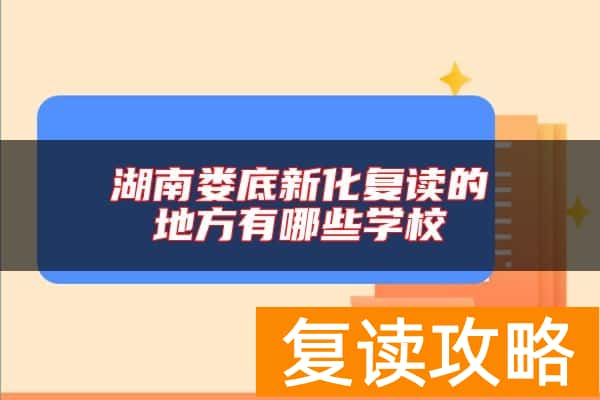 湖南娄底新化复读的地方有哪些学校