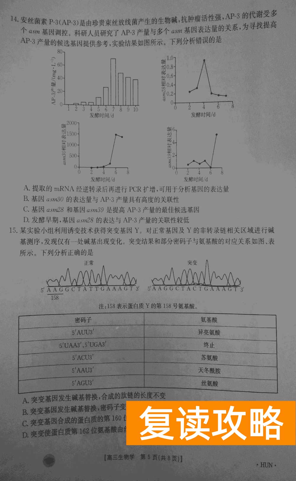 湖南衡阳金太阳2024届高三11月期中考生物试题及答案