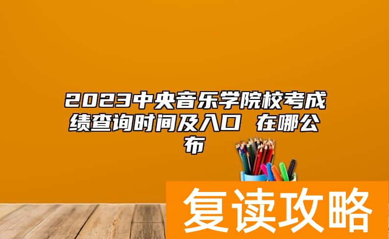 2023中央音乐学院校考成绩查询时间及入口 在哪公布