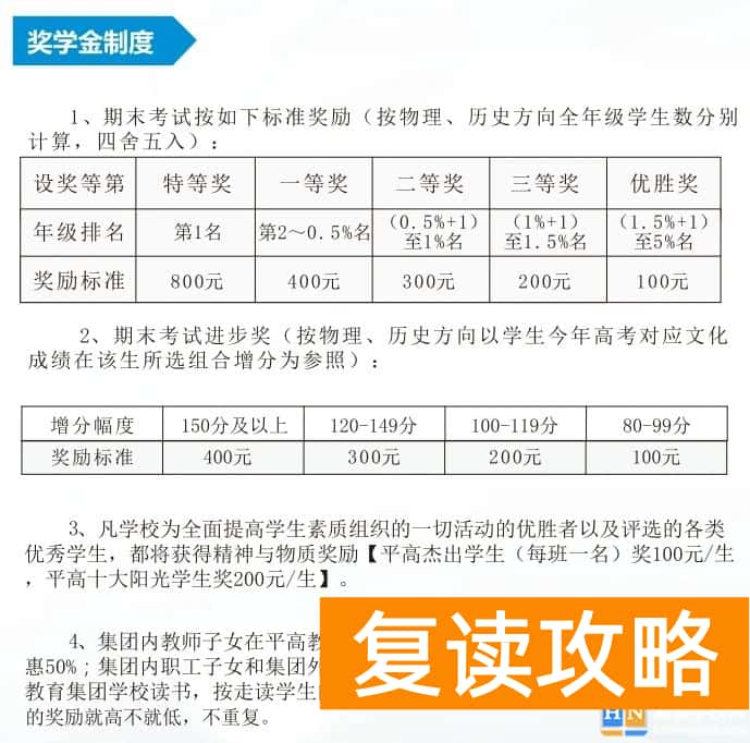 长沙市平高松雅湖高级中学复读部2024招生简章