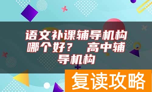 语文补课辅导机构哪个好？ 高中辅导机构